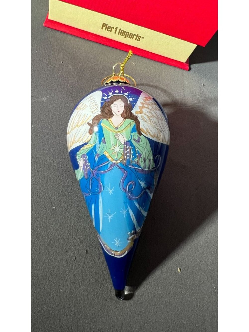 Hand-Painted Pier 1 Imports Li Bien Glass Angel Ornament 2019